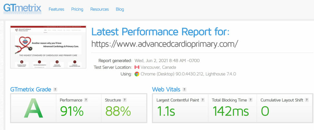 advance cardio site speed after forensic audit