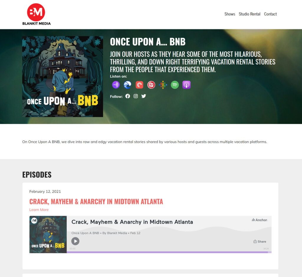 Wordpress Custom podcast show website