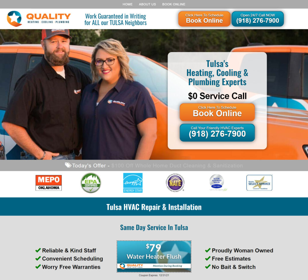 Best HVAC service website