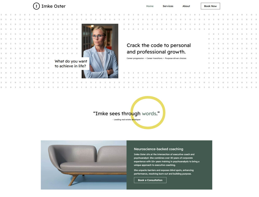imke oster website build